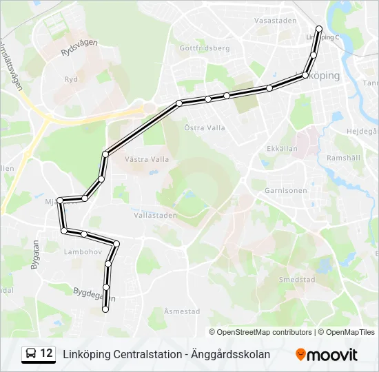 12 Bus Line Map