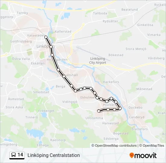 14 Bus Line Map