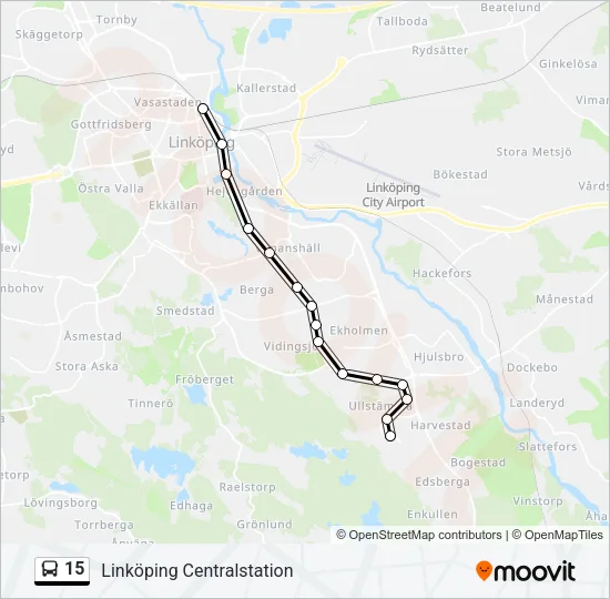 15 Bus Line Map