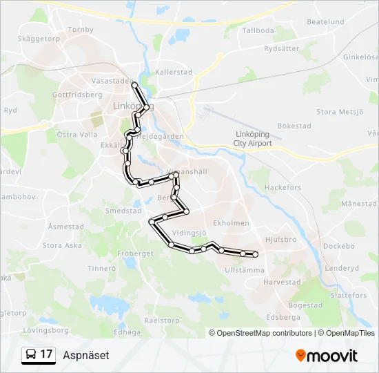 17 Bus Line Map