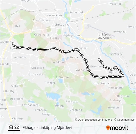 22 Bus Line Map