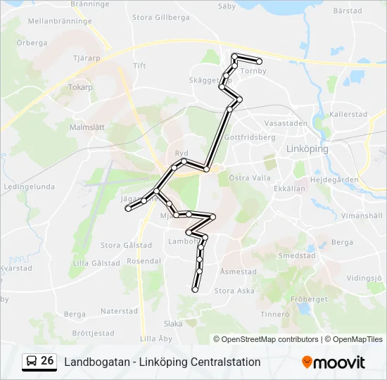 26 Bus Line Map