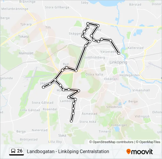 26 Bus Line Map