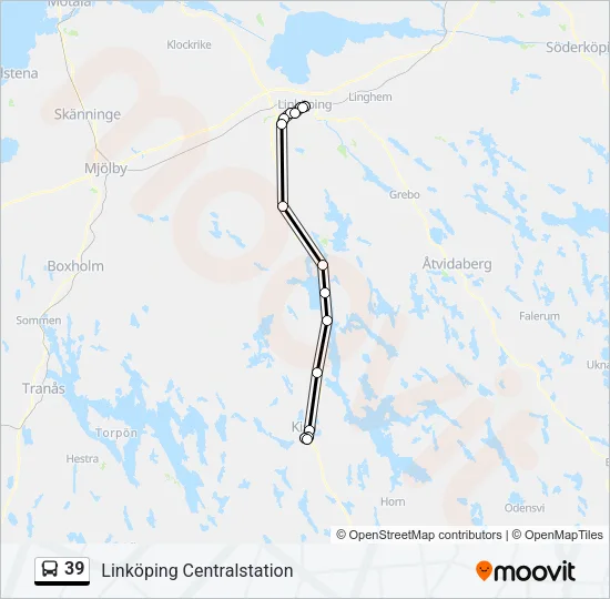 39 Bus Line Map