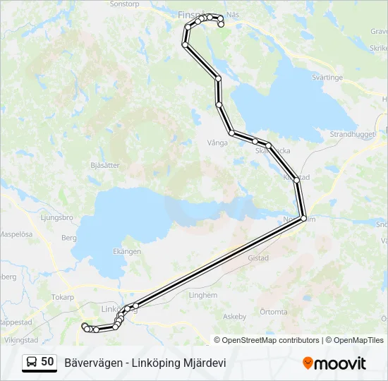50 Bus Line Map