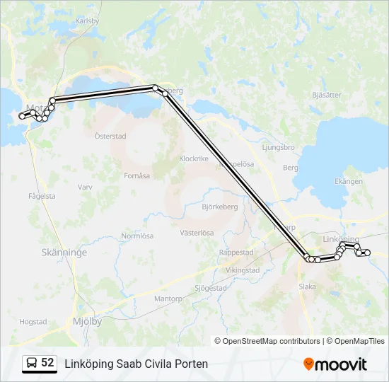 52 Bus Line Map