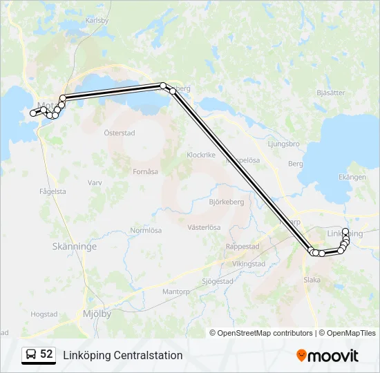 52 Bus Line Map