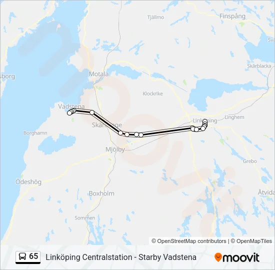 65 Bus Line Map
