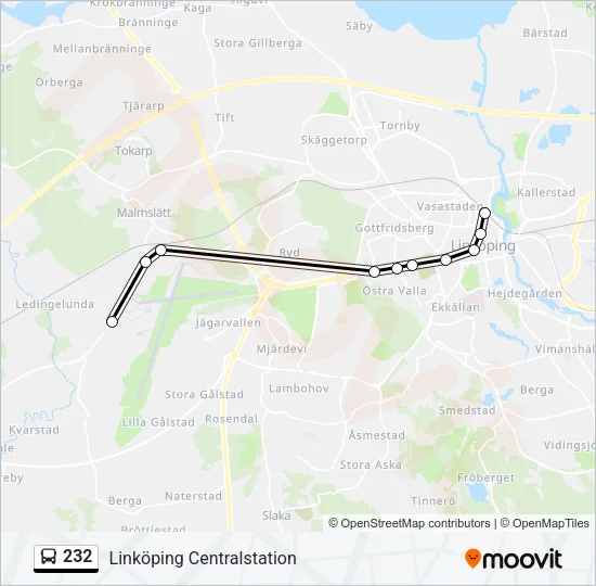 232 Bus Line Map