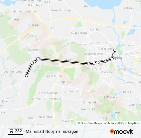 232 Bus Line Map