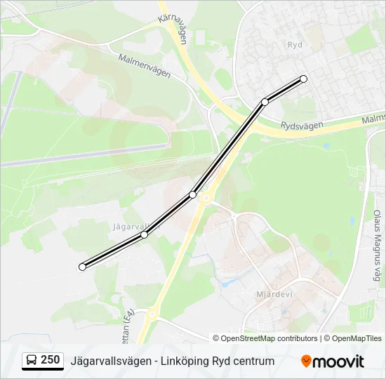 250 Bus Line Map