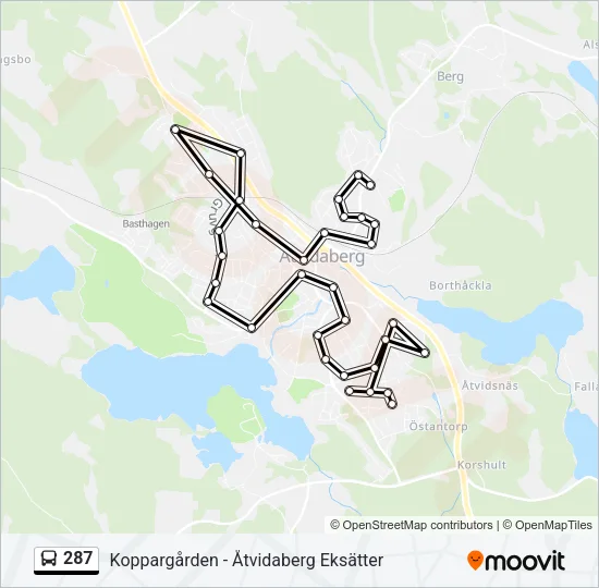 287 Bus Line Map