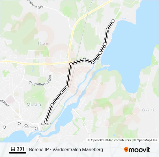 301 Bus Line Map