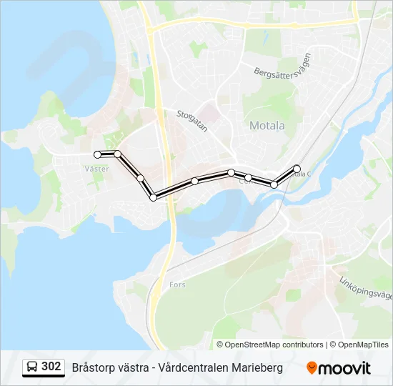 302 Bus Line Map