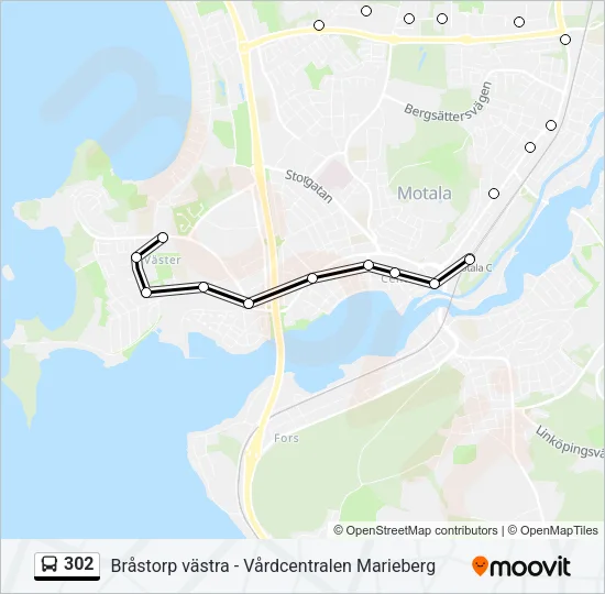 302 Bus Line Map