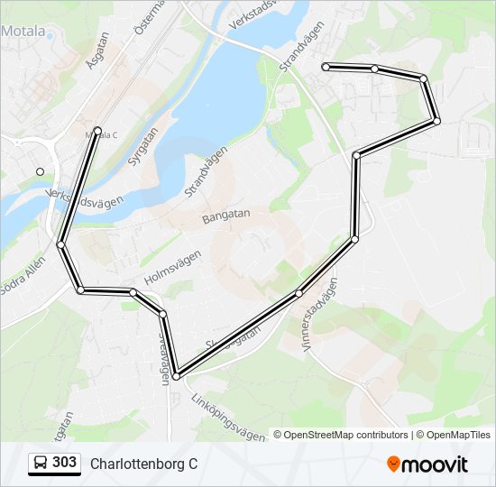 303 Route: Schedules, Stops & Maps - Charlottenborg C (Updated)