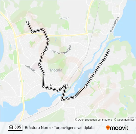 305 Bus Line Map