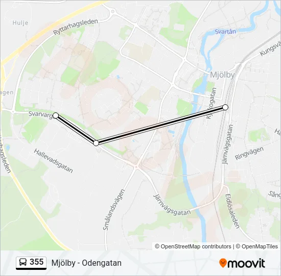 355 Bus Line Map