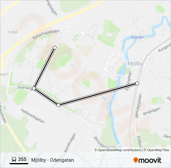 355 Bus Line Map