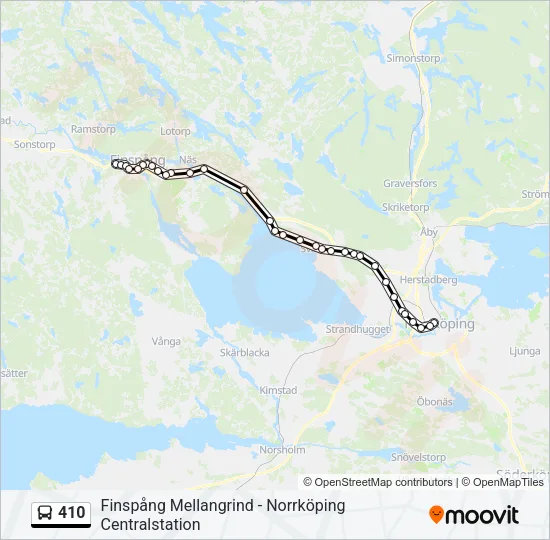 410 Bus Line Map