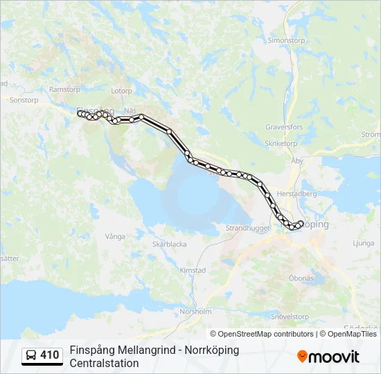 410 Bus Line Map