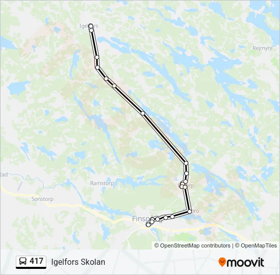417 Bus Line Map