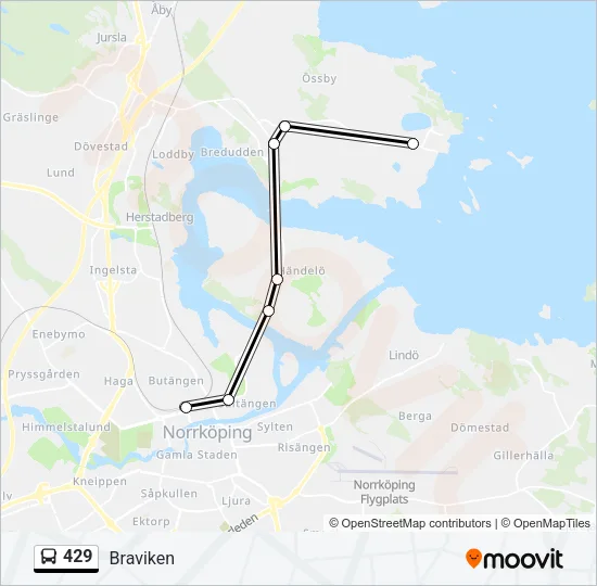429 Bus Line Map