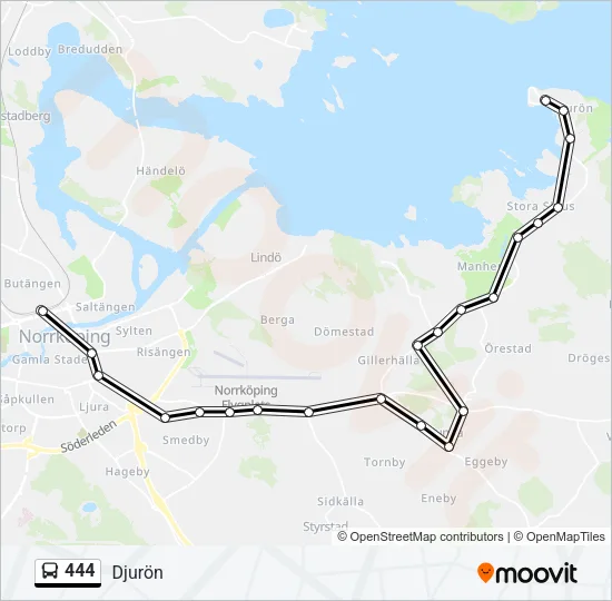 444 Bus Line Map