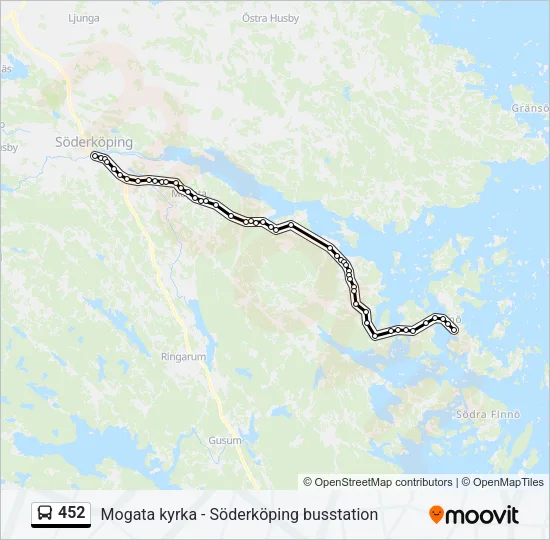 452 Bus Line Map