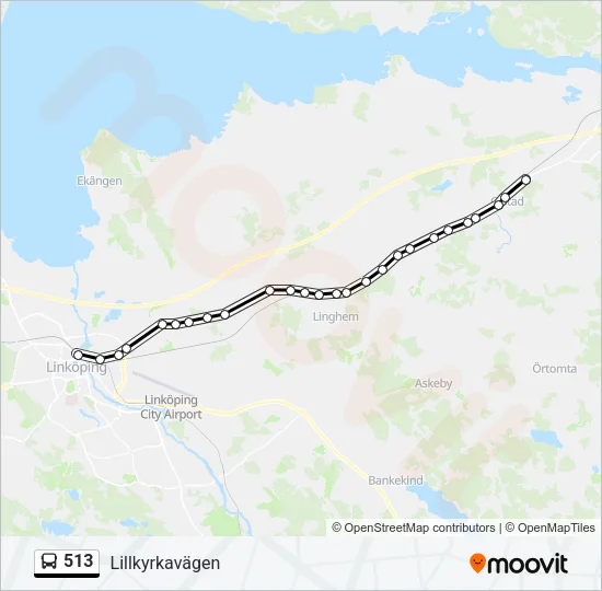 513 Bus Line Map