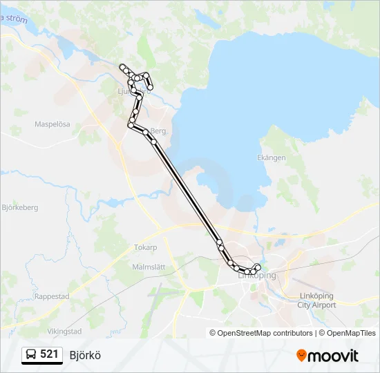 521 Bus Line Map