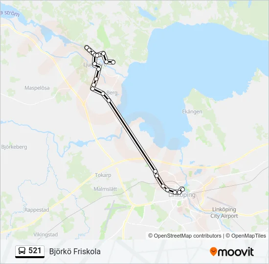 521 Bus Line Map