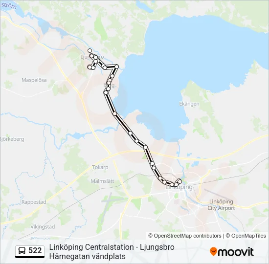 522 Bus Line Map
