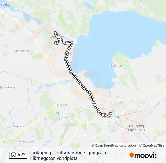 522 Bus Line Map