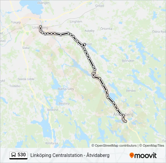 530 Bus Line Map