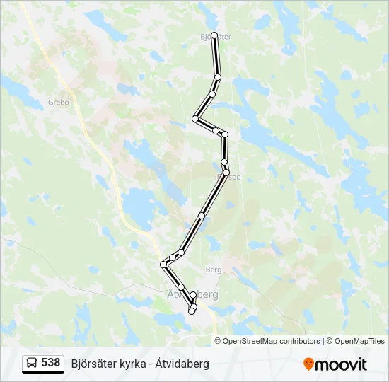 538 Bus Line Map