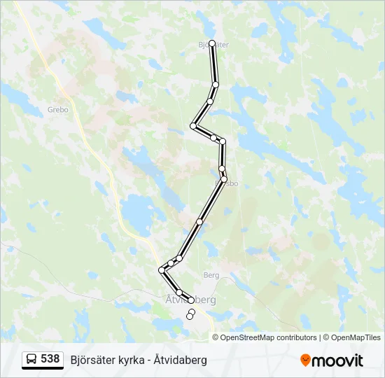 538 Bus Line Map