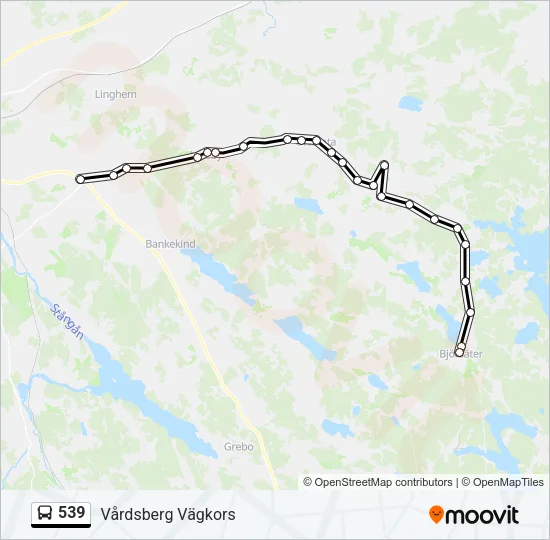 539 Bus Line Map