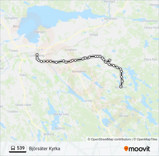 539 Bus Line Map