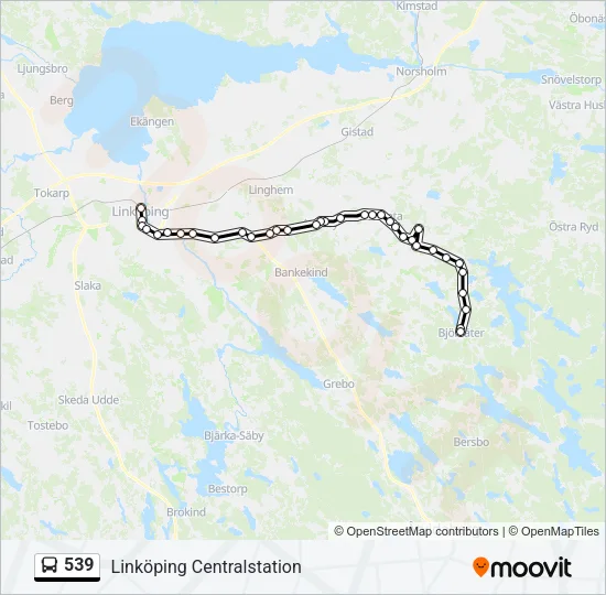 539 Bus Line Map