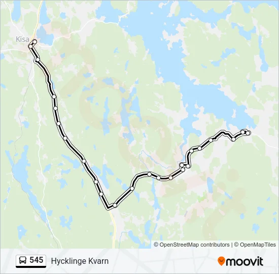545 Bus Line Map