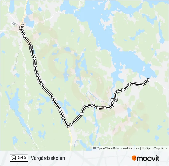 545 Bus Line Map