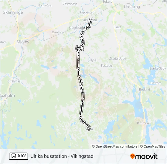 552 Bus Line Map