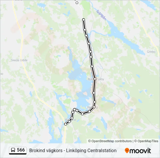 566 Bus Line Map