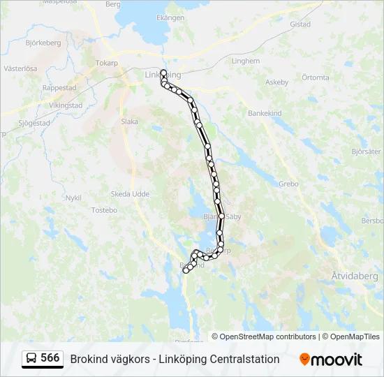 566 Bus Line Map