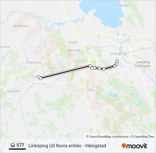 577 Bus Line Map