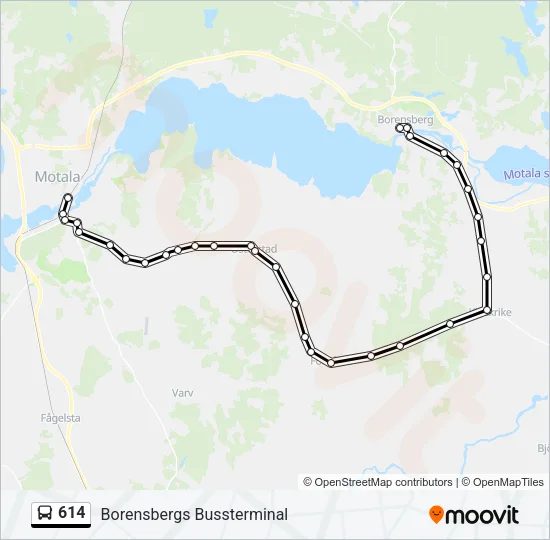 614 Bus Line Map
