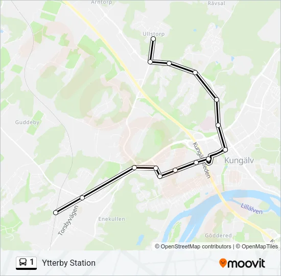 1 Bus Line Map