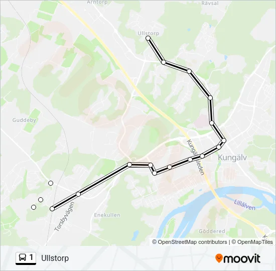 1 Bus Line Map