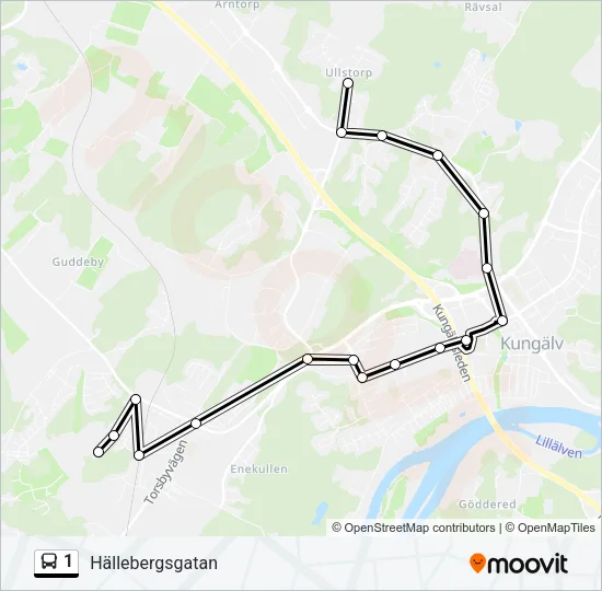 1 Bus Line Map